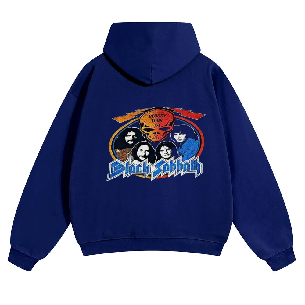 Mens Vintage Black Sabbath Rock Hoodies
