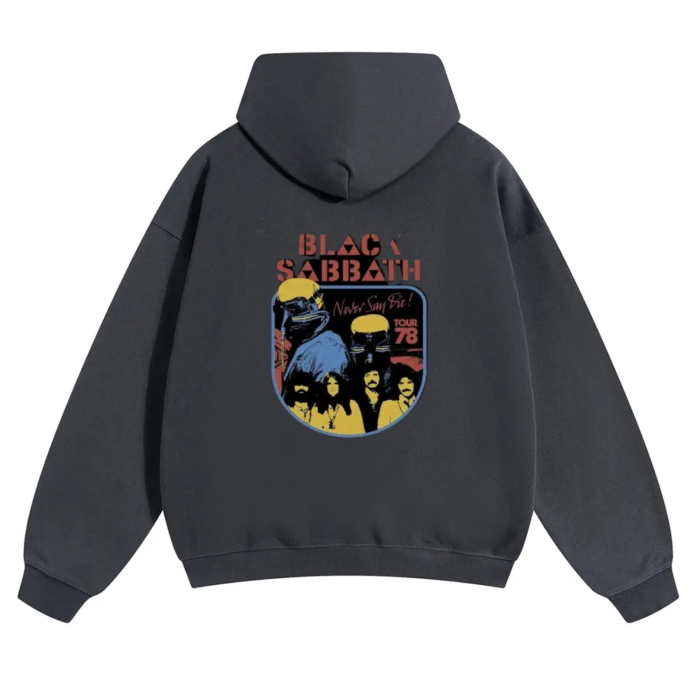 Mens Vintage Black Sabbath Rock Hoodies
