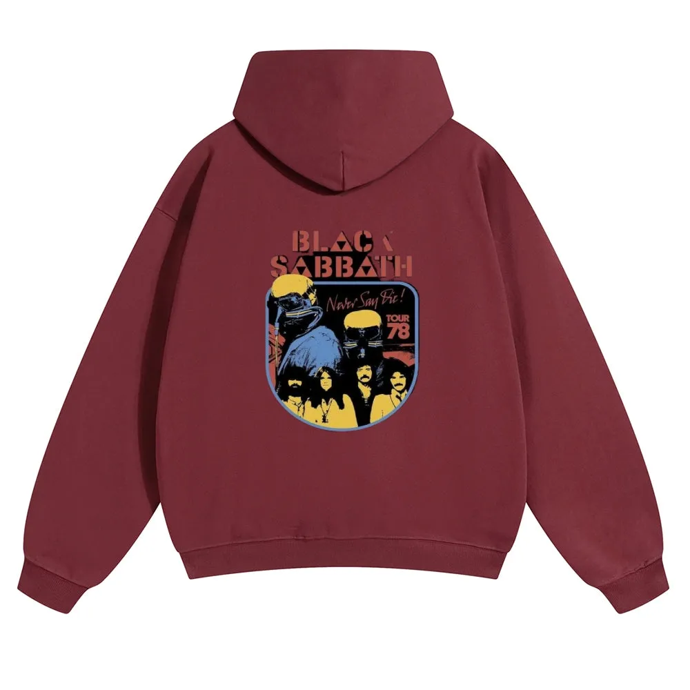 Mens Vintage Black Sabbath Rock Hoodies