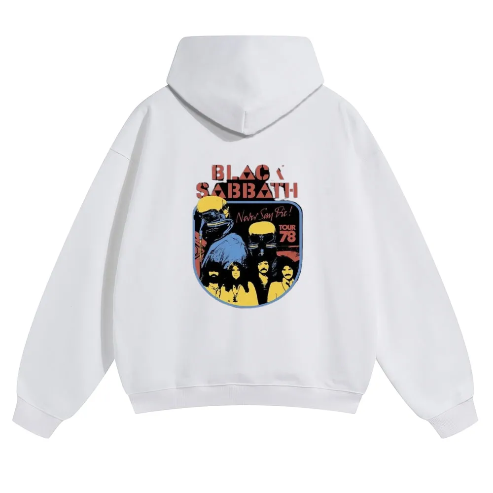 Mens Vintage Black Sabbath Rock Hoodies