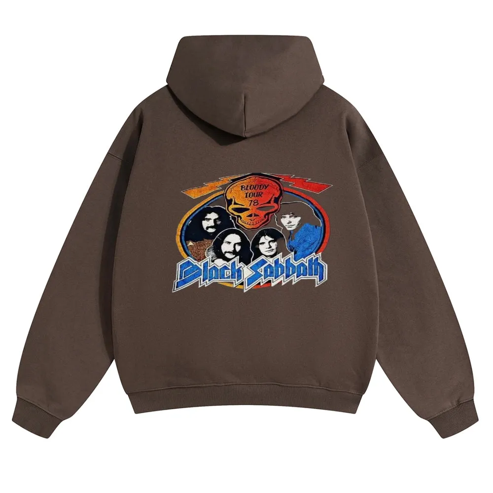Mens Vintage Black Sabbath Rock Hoodies