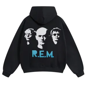 Mens Vintage R.E.M Rock Band Hoodies