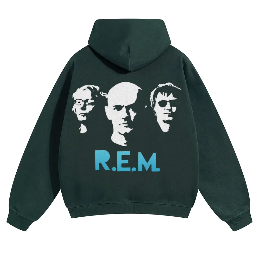 Mens Vintage R.E.M Rock Band Hoodies