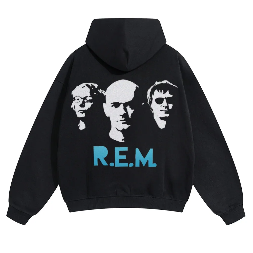 Mens Vintage R.E.M Rock Band Hoodies