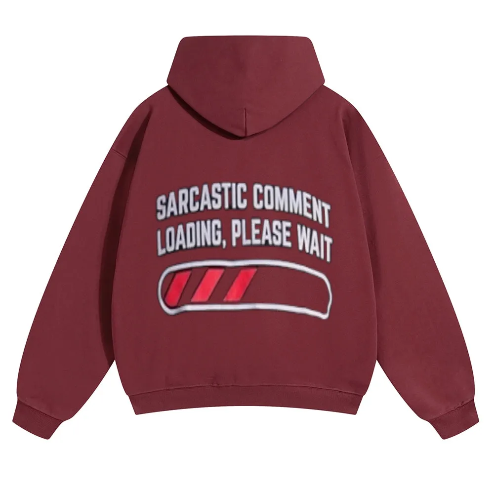 Mens Vintage Sarcastic Comment Loading Please Wait Hoodies