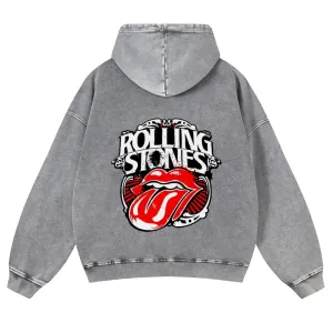 Mens Vintage The Rolling Stones Rock Band Hoodies