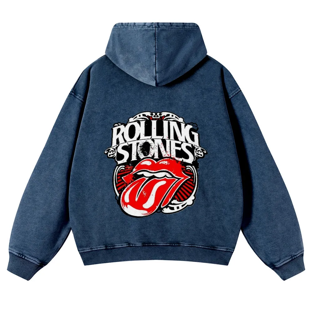 Mens Vintage The Rolling Stones Rock Band Hoodies