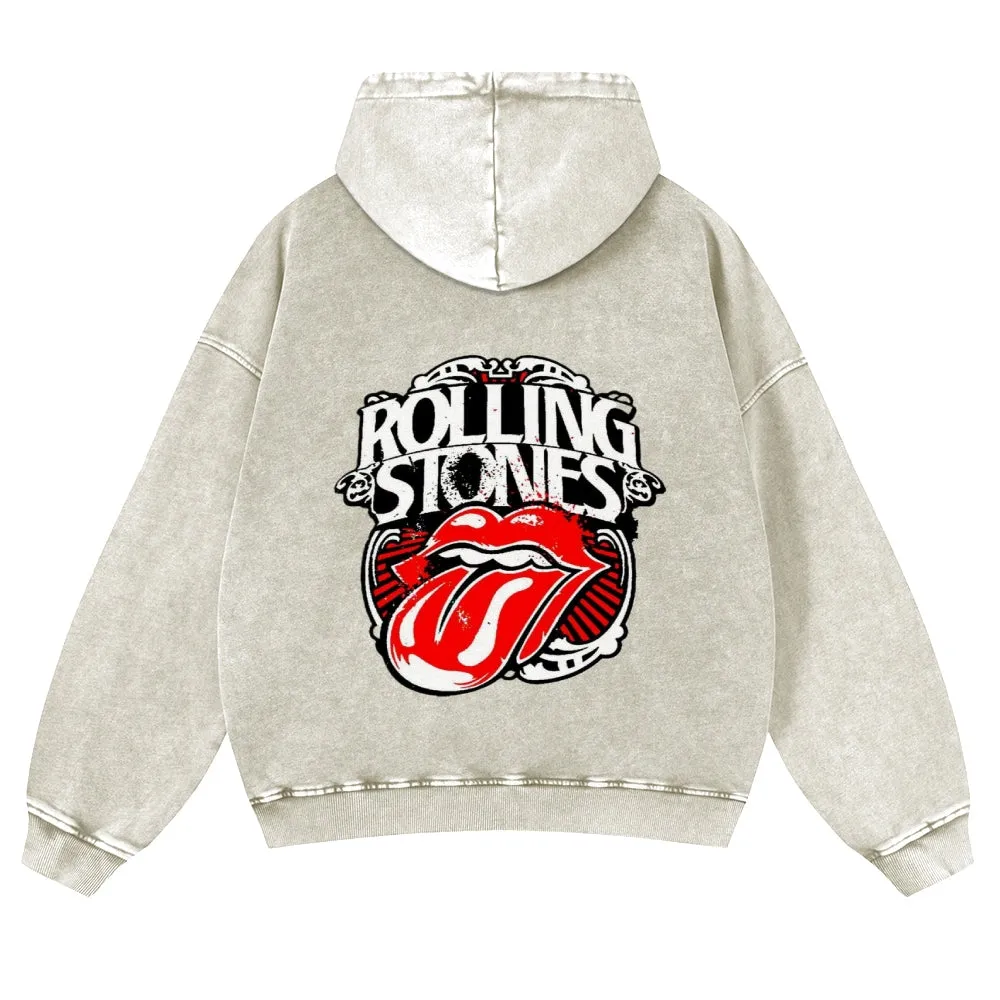 Mens Vintage The Rolling Stones Rock Band Hoodies