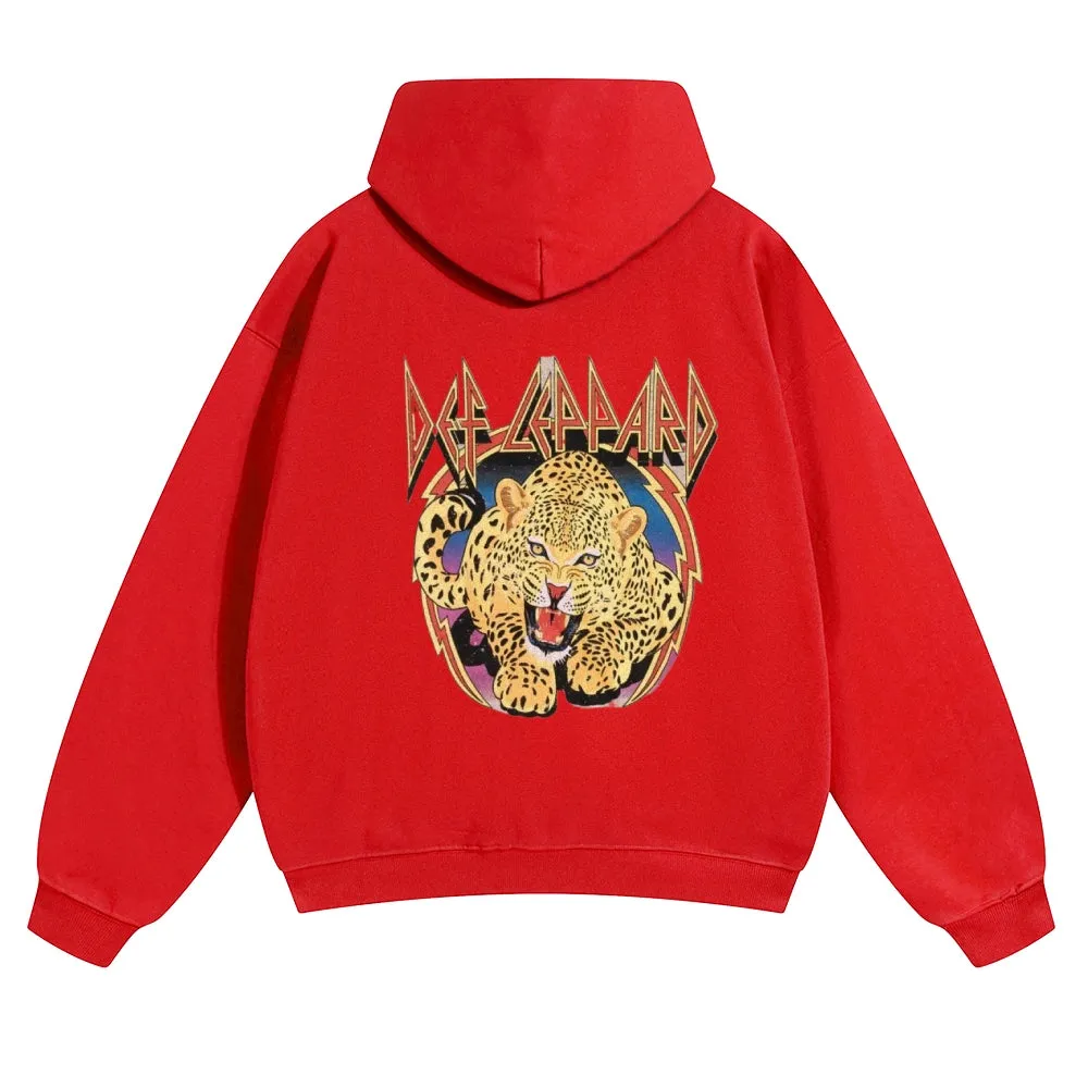Mens Vintage Tiger Print Hoodies
