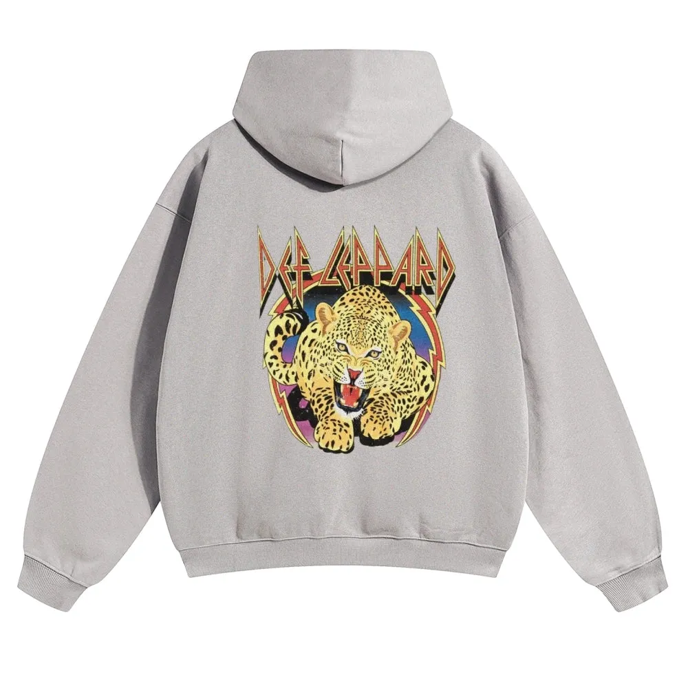 Mens Vintage Tiger Print Hoodies
