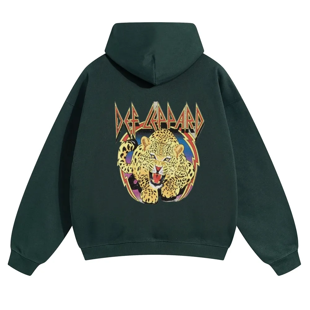 Mens Vintage Tiger Print Hoodies