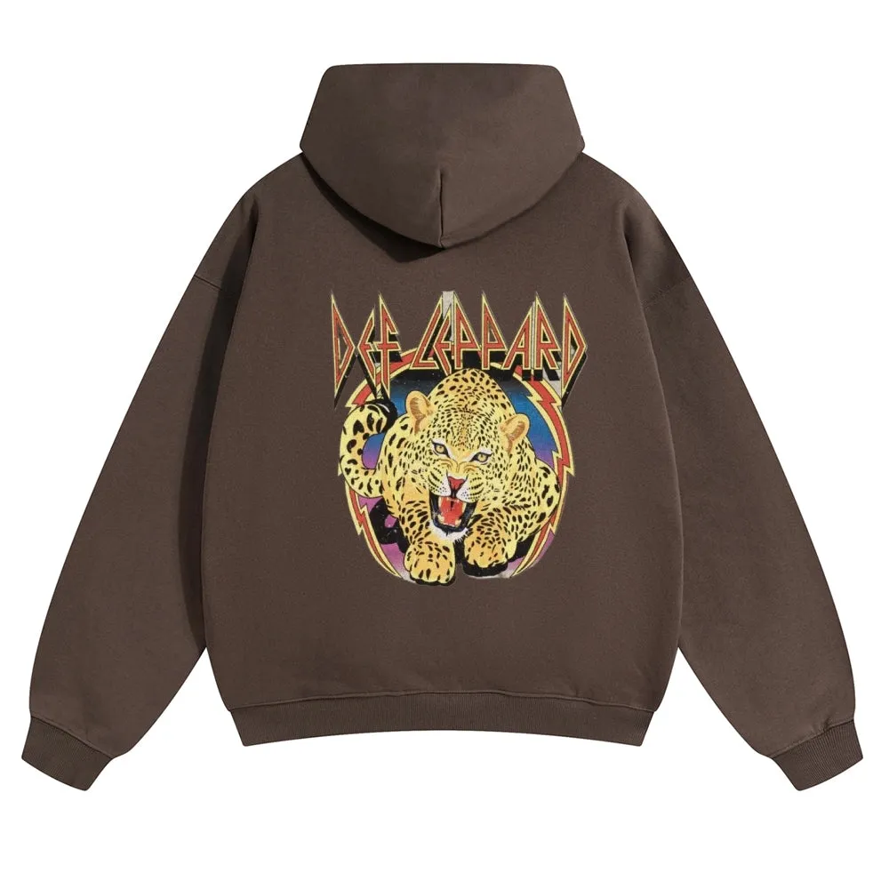 Mens Vintage Tiger Print Hoodies