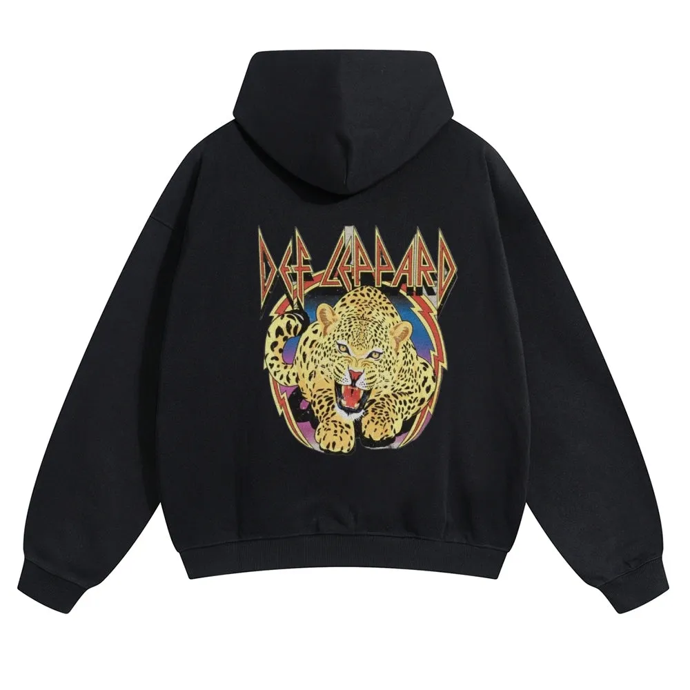 Mens Vintage Tiger Print Hoodies