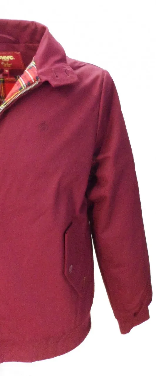 Merc Mens Burgundy Harrington Jacket
