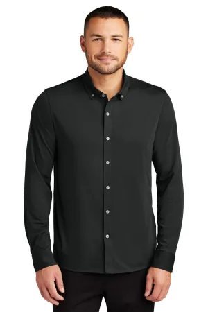 Mercer Mettle Stretch Jersey Long Sleeve Shirt MM1018 Deep Black