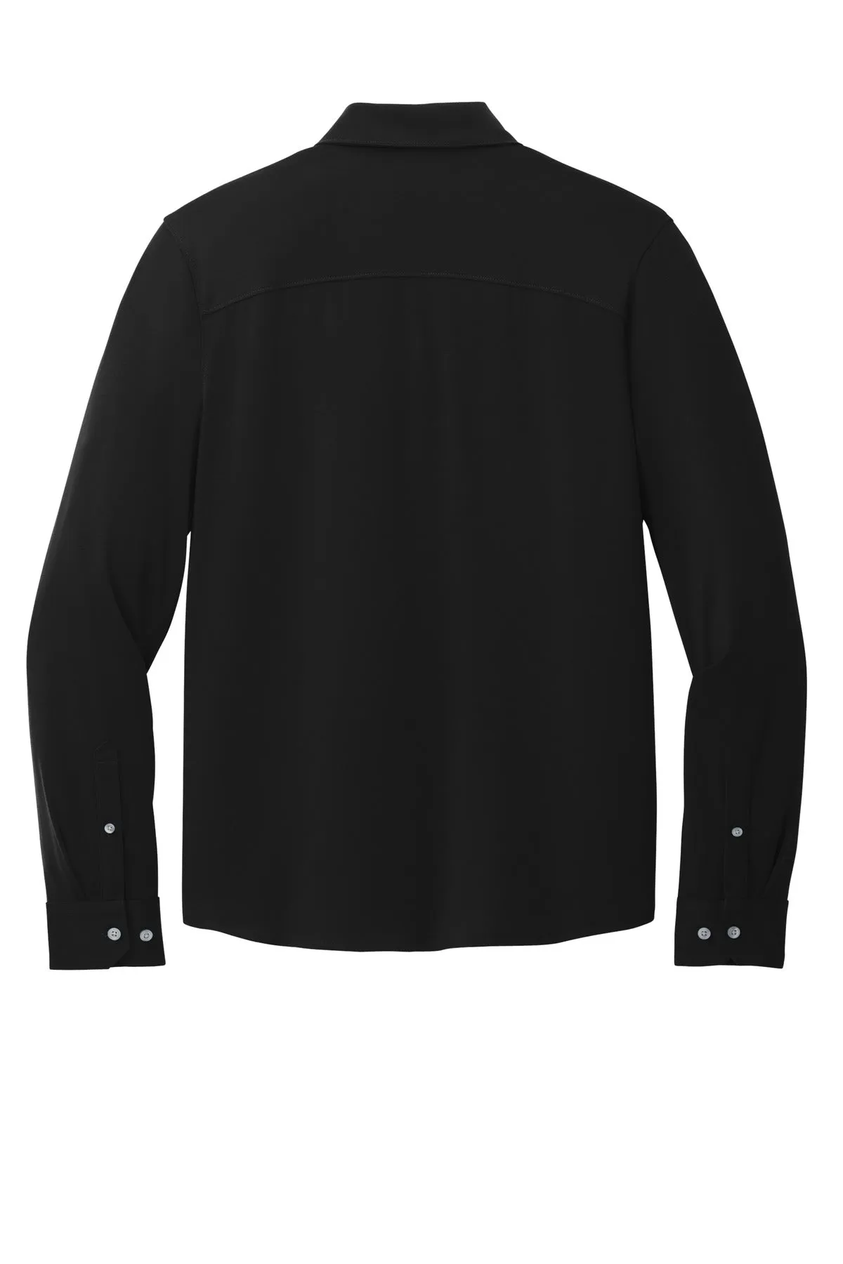 Mercer Mettle Stretch Jersey Long Sleeve Shirt MM1018 Deep Black