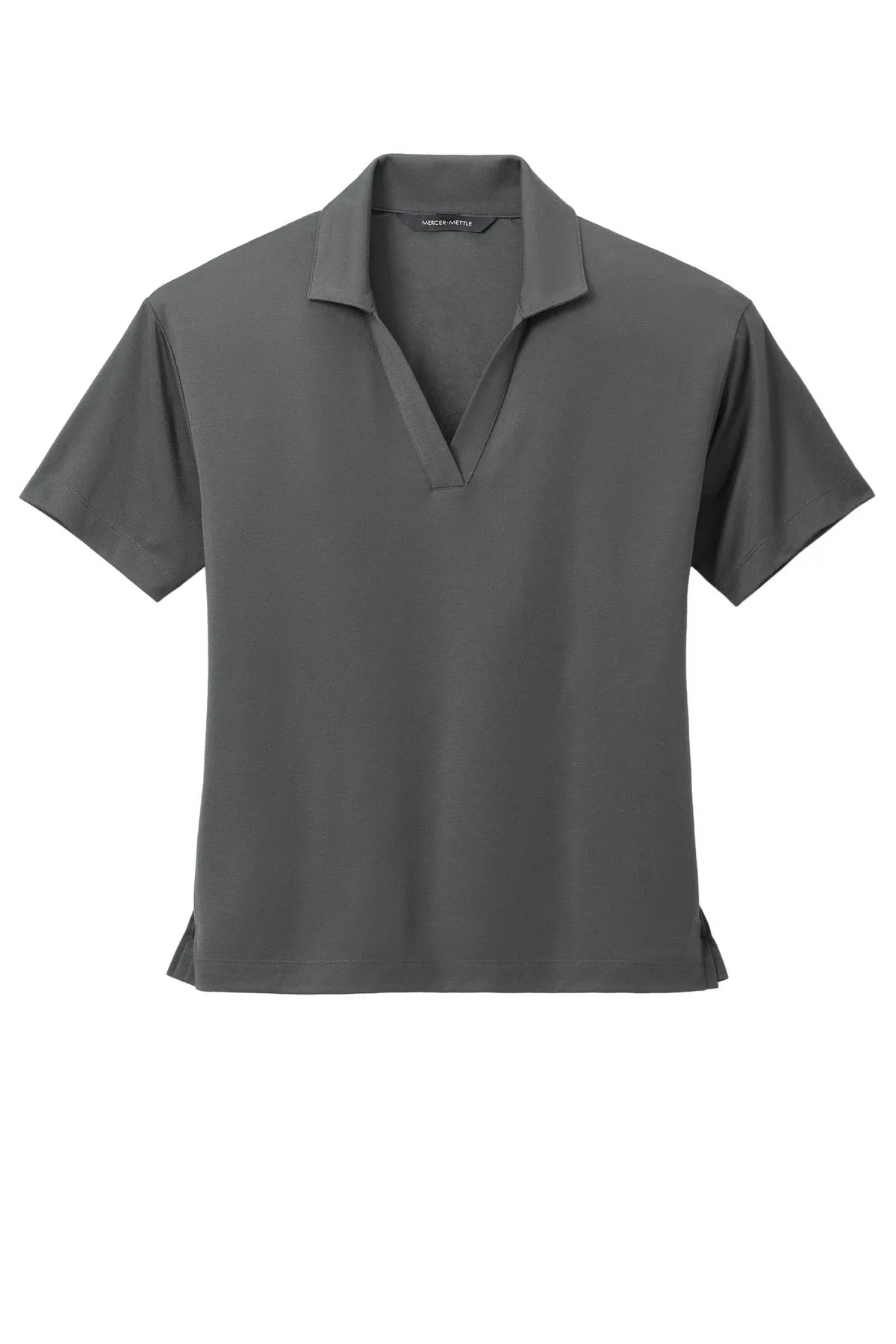Mercer Mettle Women's Stretch Jersey Polo MM1015 Anchor Grey