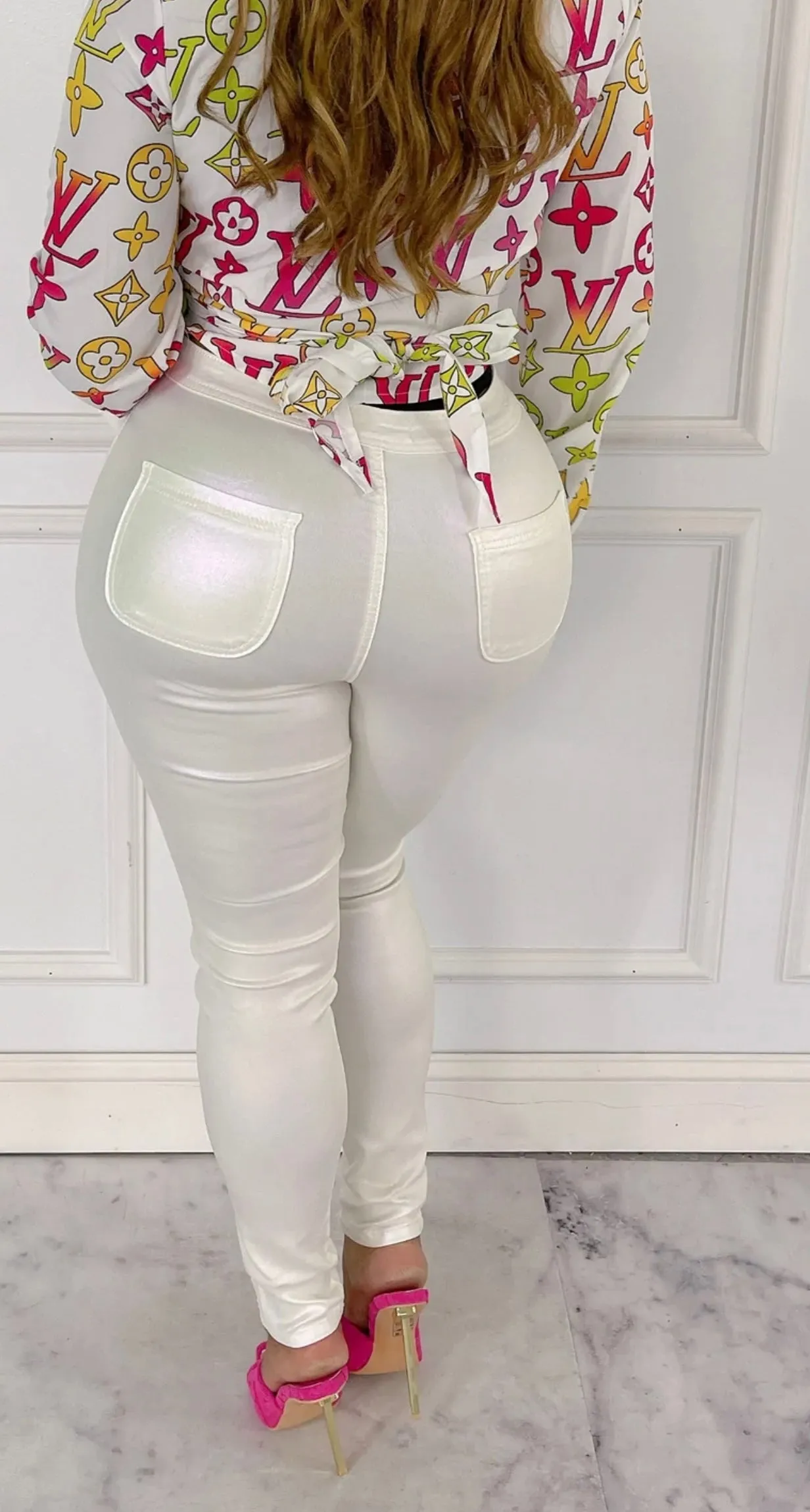 Metallic Stretch Skinny Jeans!
