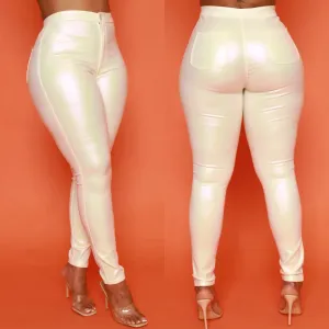 Metallic Stretch Skinny Jeans!