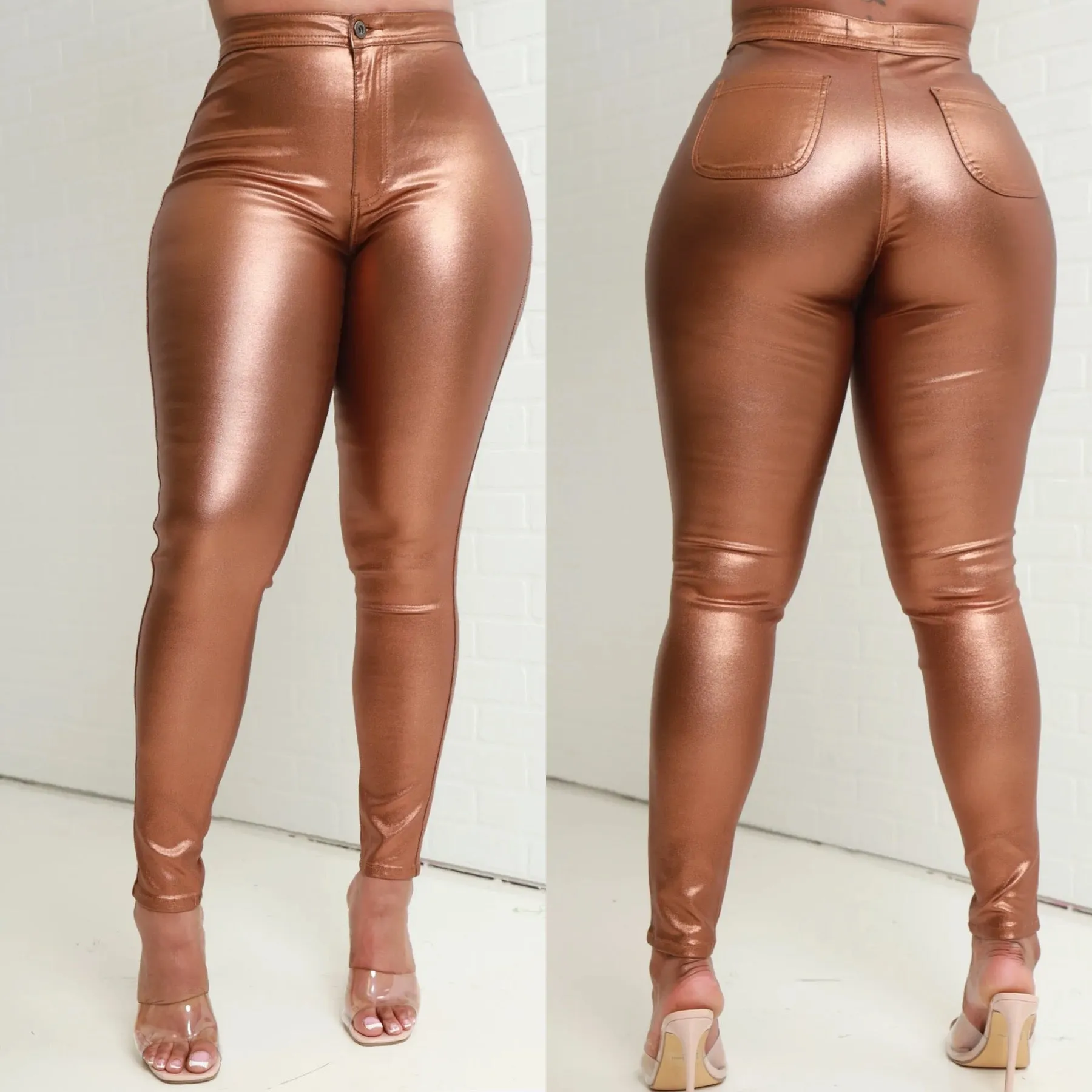 Metallic Stretch Skinny Jeans!