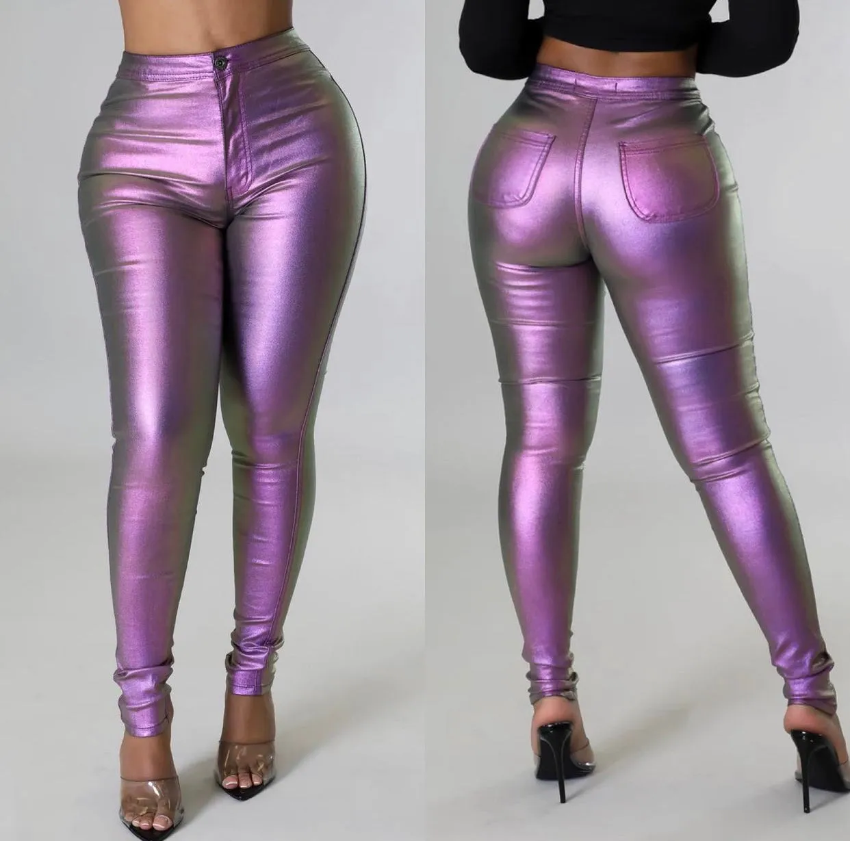 Metallic Stretch Skinny Jeans!
