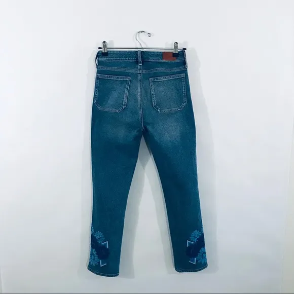 M.i.h. Niki High Rise Cropped Jeans Embroidered