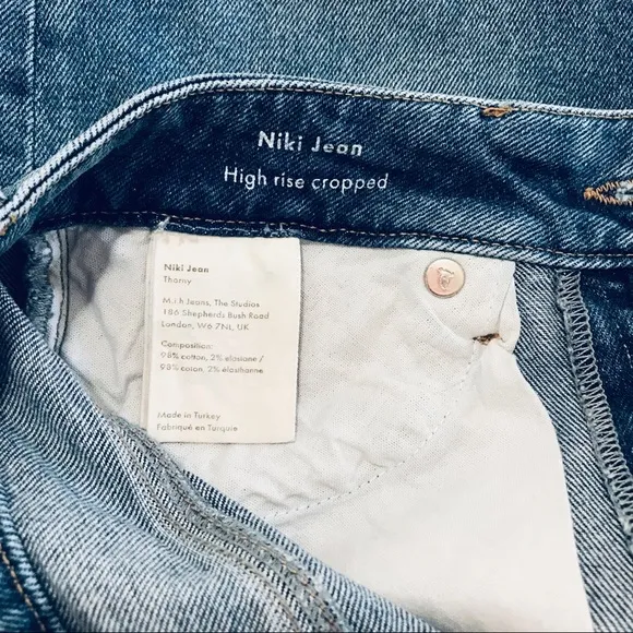 M.i.h. Niki High Rise Cropped Jeans Embroidered