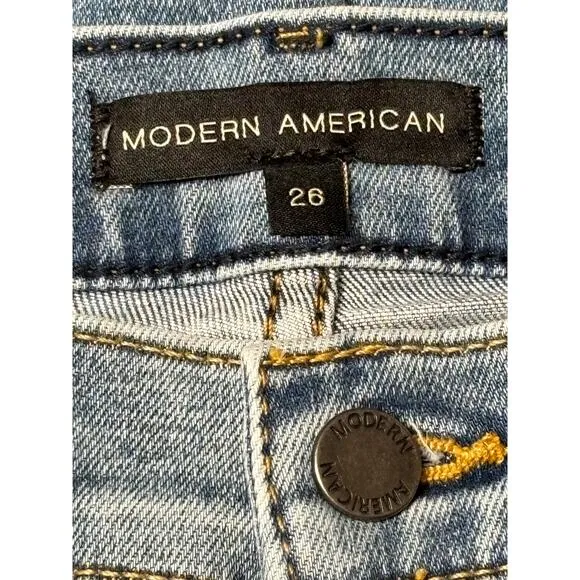 Modern American NWT Emmy High Flare Jeans Size 26 Cape Blue Stretch Retro 90s