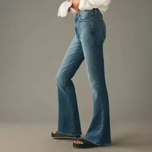 Modern American NWT Emmy High Flare Jeans Size 26 Cape Blue Stretch Retro 90s
