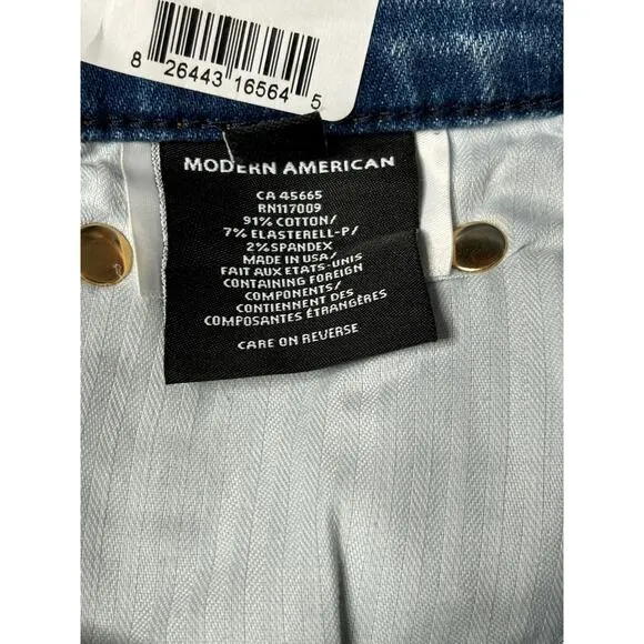 Modern American NWT Emmy High Flare Jeans Size 26 Cape Blue Stretch Retro 90s