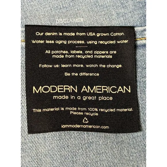 Modern American NWT Emmy High Flare Jeans Size 26 Cape Blue Stretch Retro 90s