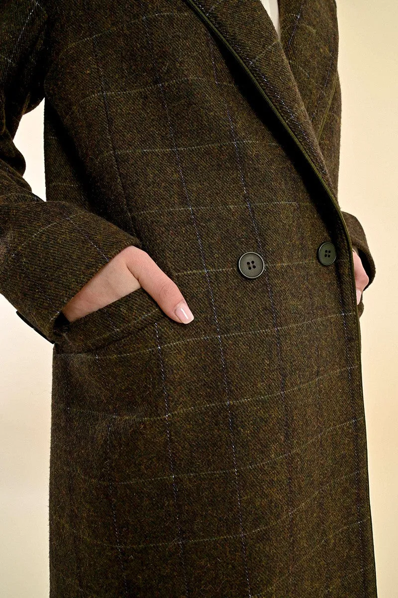 Molly Bracken Khaki Wool Blend Coat