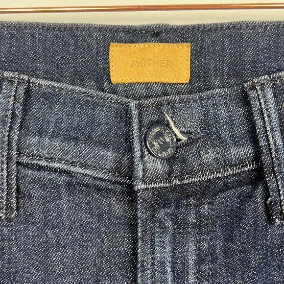 Mother “the insider crop” Swept away glitter racer size 28 cropped jeans