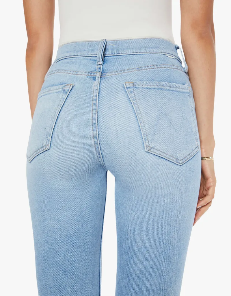 Mother The Tripper Flood Fray Jeans in Look Ma, No Hands!