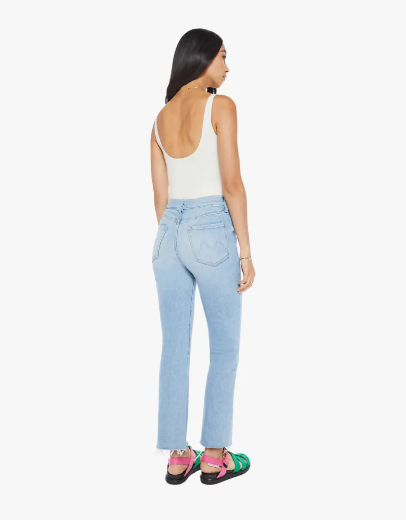 Mother The Tripper Flood Fray Jeans in Look Ma, No Hands!