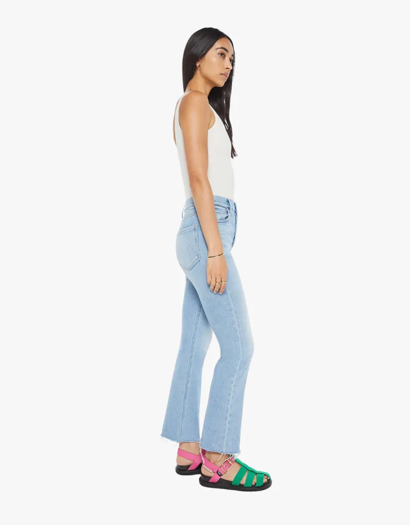 Mother The Tripper Flood Fray Jeans in Look Ma, No Hands!