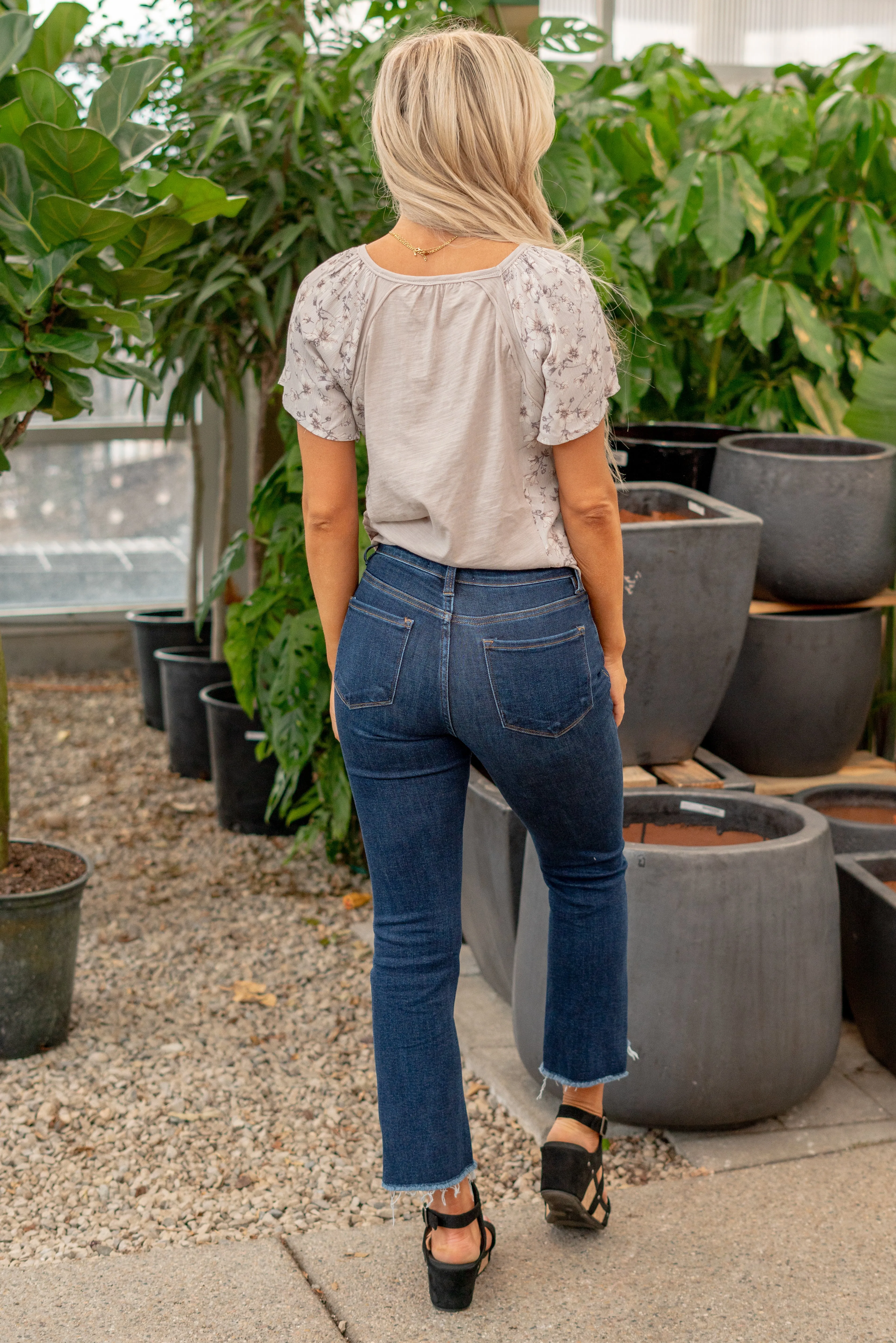 Motivated High Rise Step Hem Crop Flare Regular & Plus Sizes