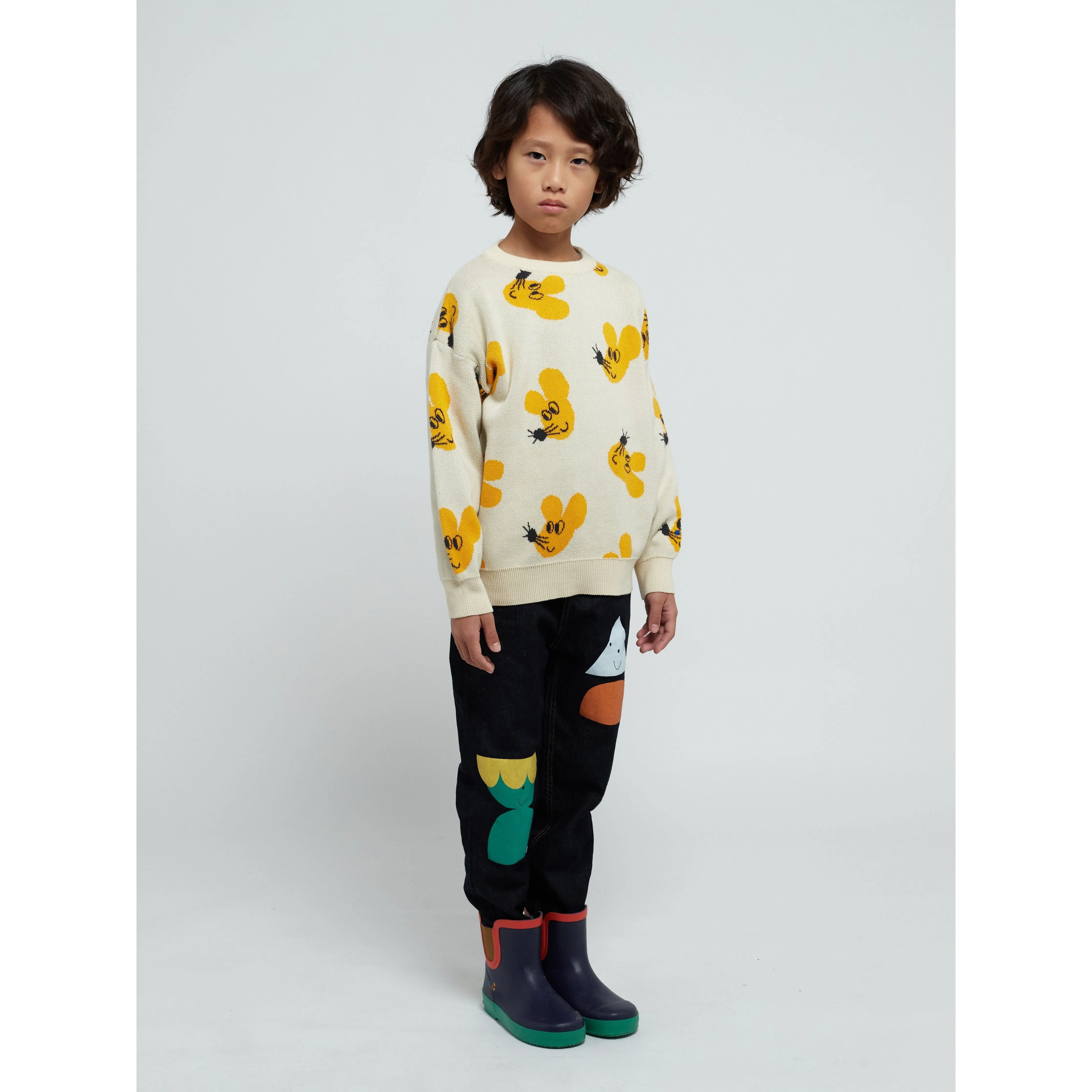 Mouse All Over Jacquard Cotton Jumper