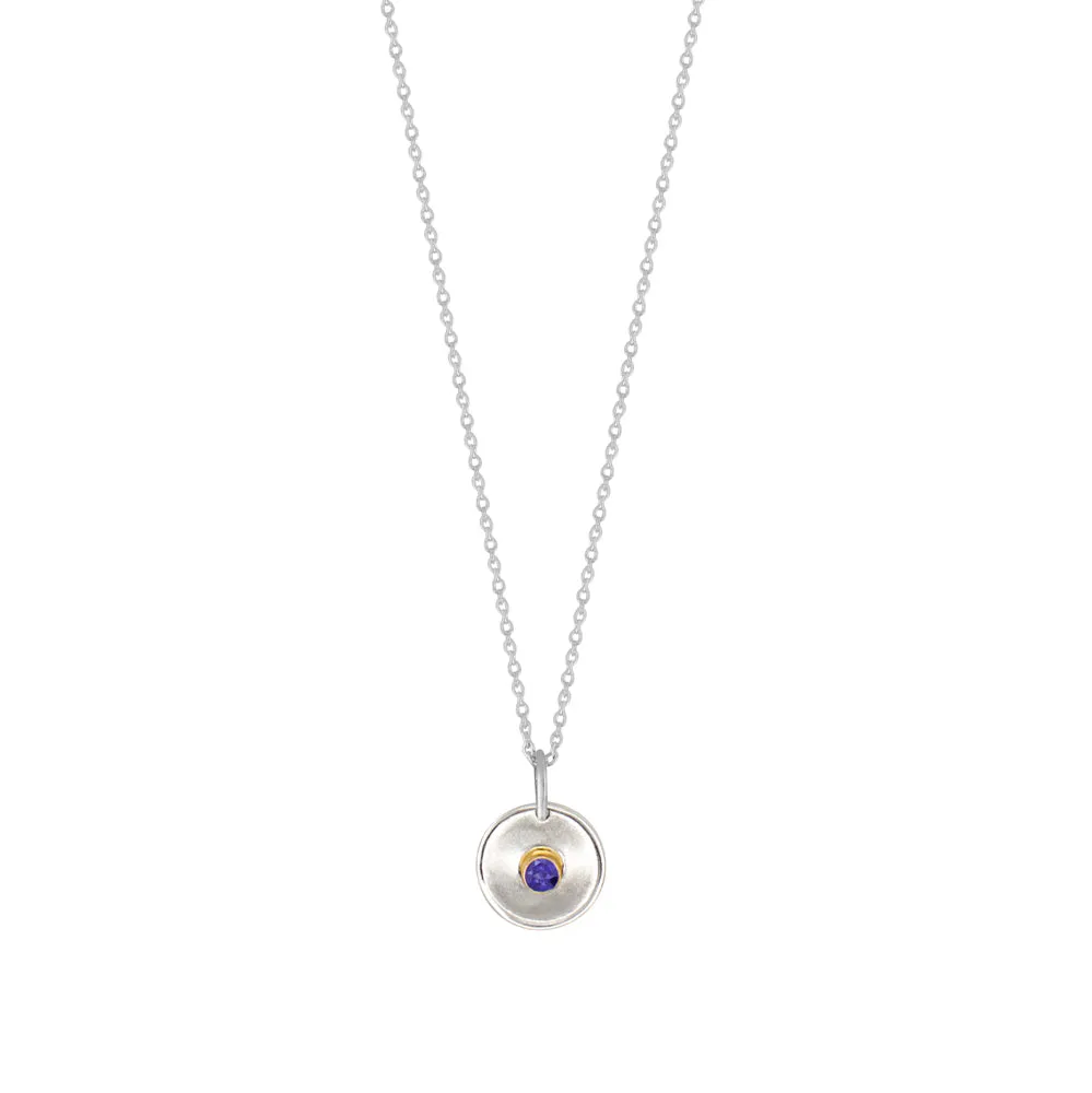 Natural Talent Birthstone Charm Necklace - September/ Iolite