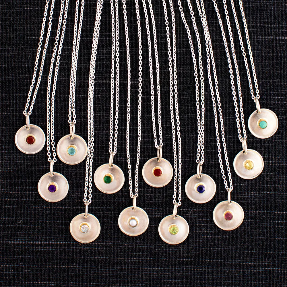 Natural Talent Birthstone Charm Necklace - September/ Iolite
