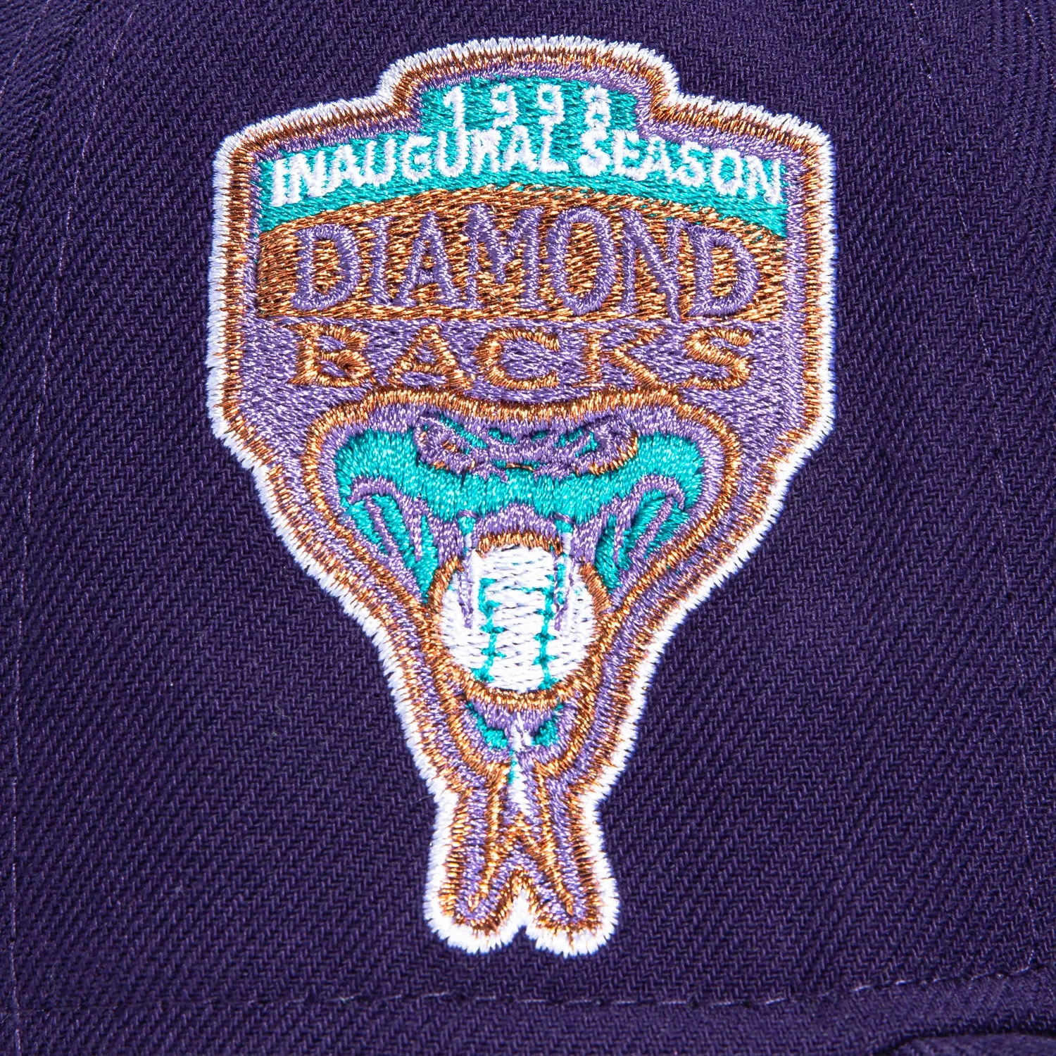 New Era 59Fifty Arizona Diamondbacks Inaugural Patch Word Hat - Purple, Teal