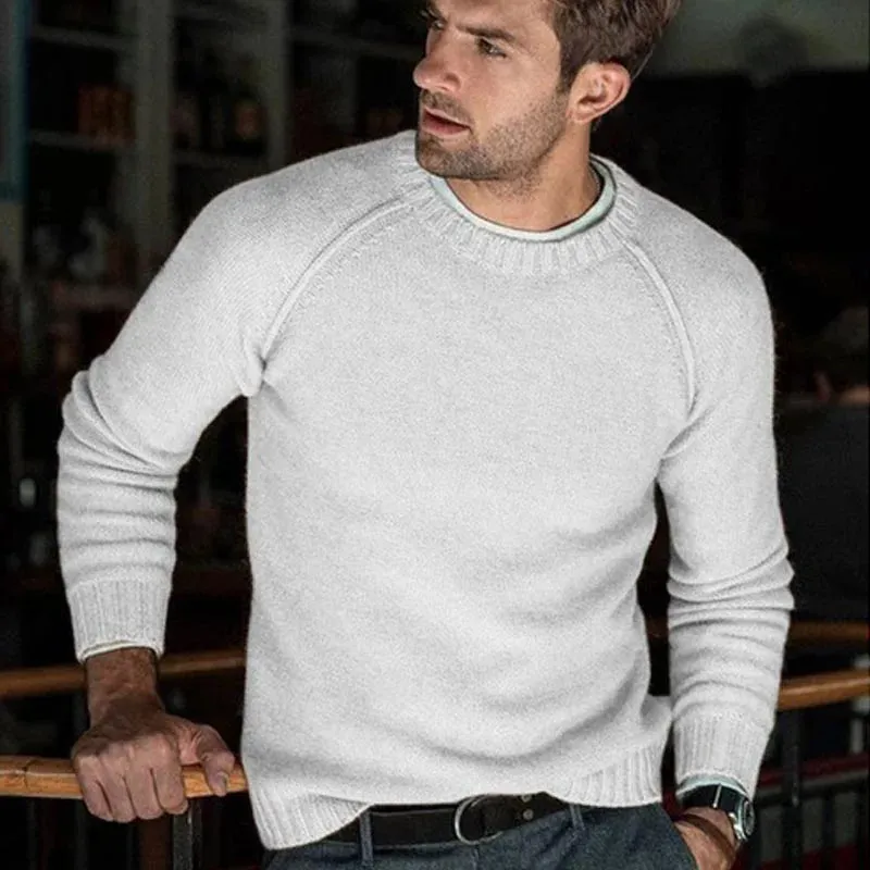 New Fusion Formal Winter Solid Sweater Men New Casual Slim Fit Mens Knitted Quality Sweaters
