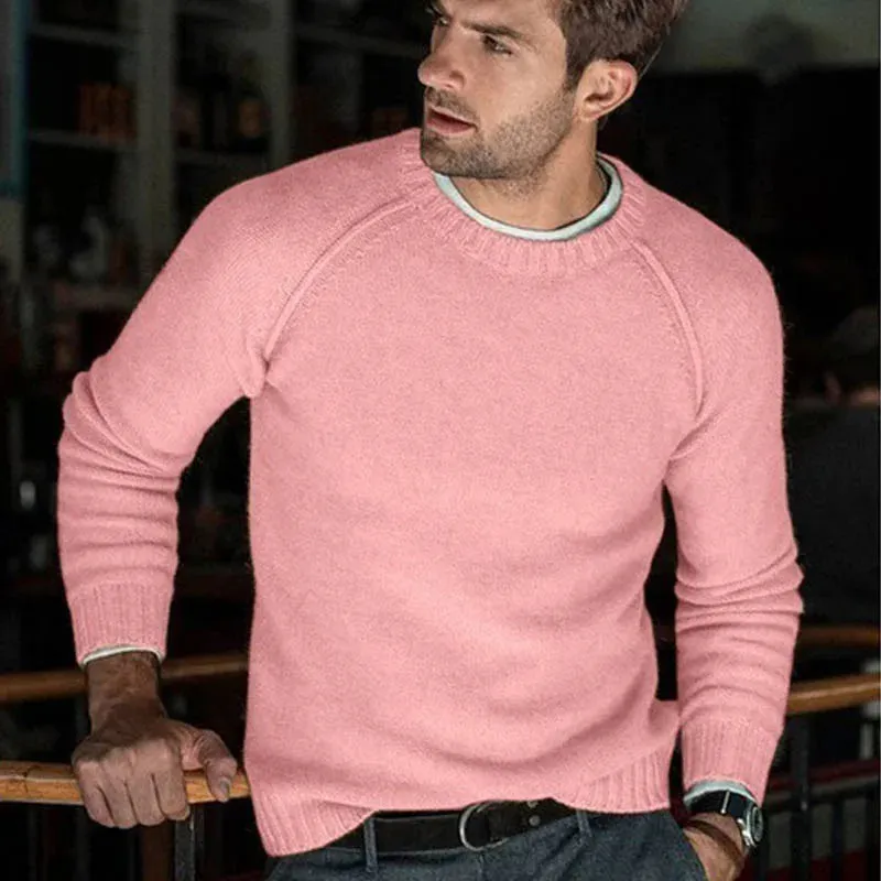 New Fusion Formal Winter Solid Sweater Men New Casual Slim Fit Mens Knitted Quality Sweaters