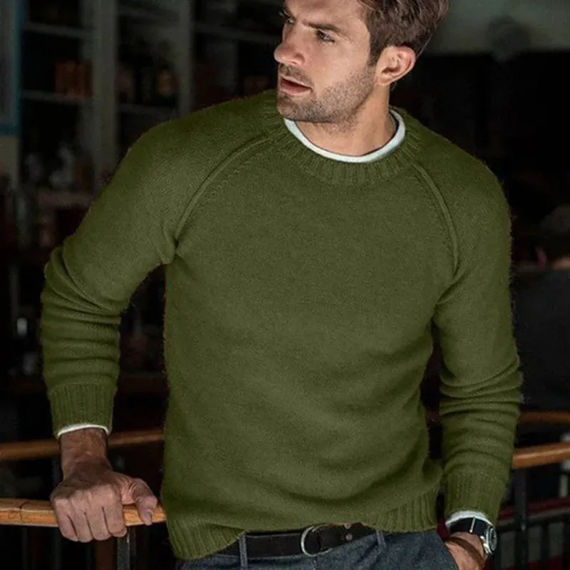 New Fusion Formal Winter Solid Sweater Men New Casual Slim Fit Mens Knitted Quality Sweaters