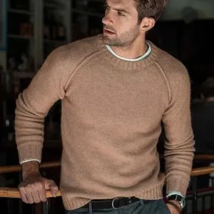 New Fusion Formal Winter Solid Sweater Men New Casual Slim Fit Mens Knitted Quality Sweaters
