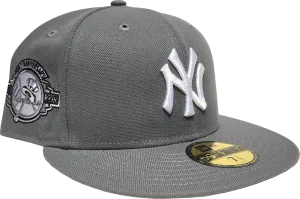 New York Yankees New Era 59Fifty Fitted Storm Gray 100th Season Side Patch