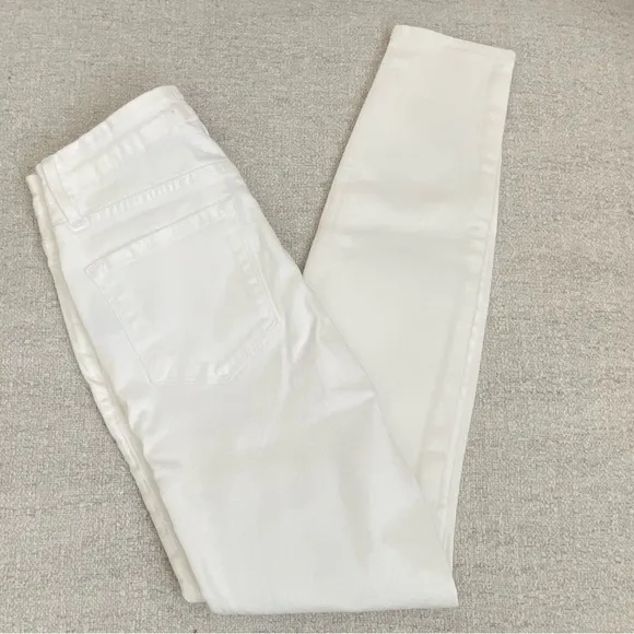NWT Frame Denim Le Low Rise Skinny Jeans Size 26 in White Blanc Stretch NEW
