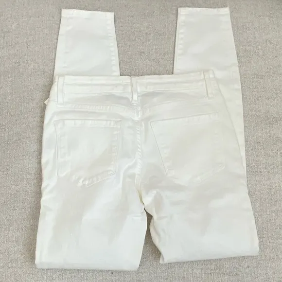 NWT Frame Denim Le Low Rise Skinny Jeans Size 26 in White Blanc Stretch NEW