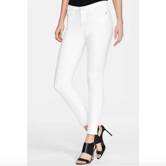NWT Frame Denim Le Low Rise Skinny Jeans Size 26 in White Blanc Stretch NEW