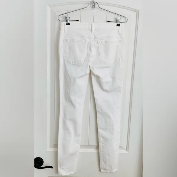 NWT Frame Denim Le Low Rise Skinny Jeans Size 26 in White Blanc Stretch NEW